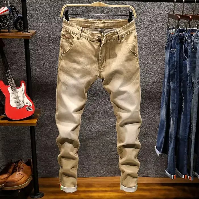 Jean droit élastique américain pour hommes