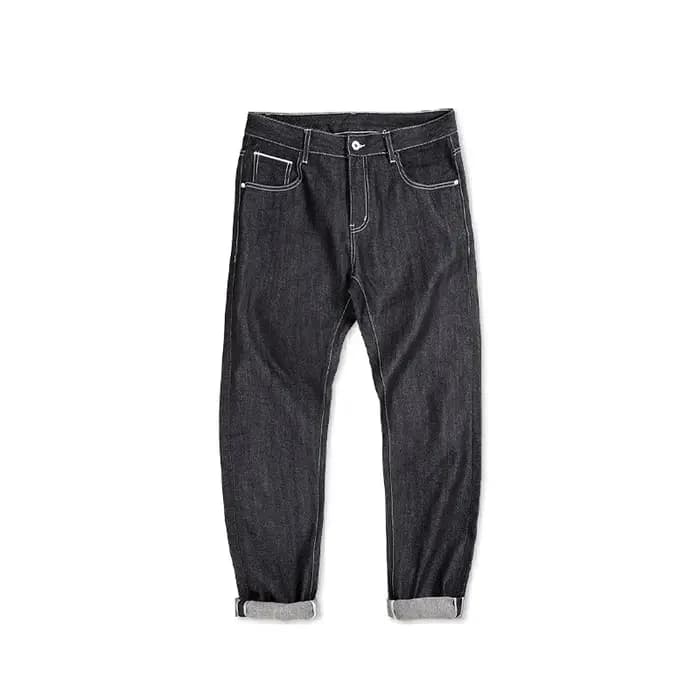 Maden-Jeans vintage en denim argenté pour hommes