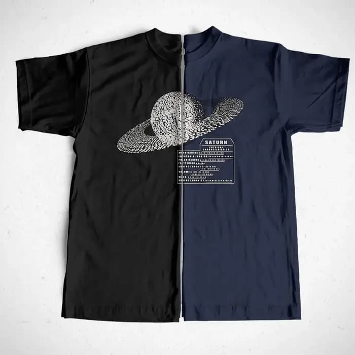 T-shirt col rond homme, 100% coton, cool, unisexe, avec impression spatiale