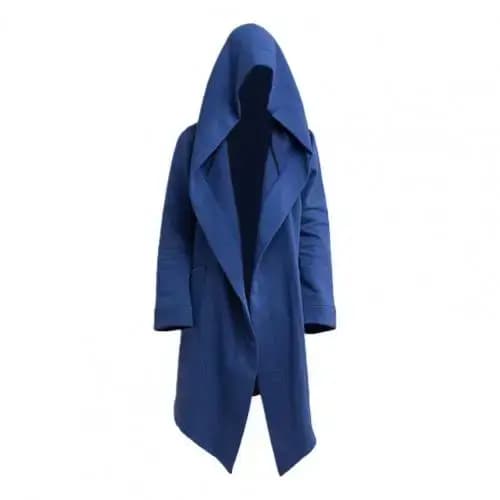 Hommes manteau gothique sweats à capuche robe noire Hip Hop manteau à capuche mode veste ouverte man