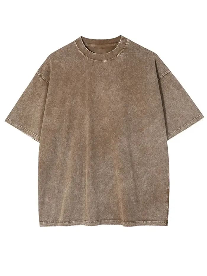 T-shirts Streetwear Vintage Délavés 2026 – Tops Femme Hip Hop Rétro Punk en Coton à Manches Courtes Effet Délavé Acide