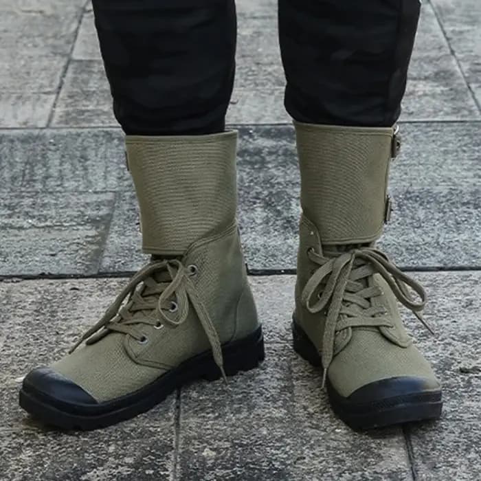 Bottes montantes en toile pour hommes