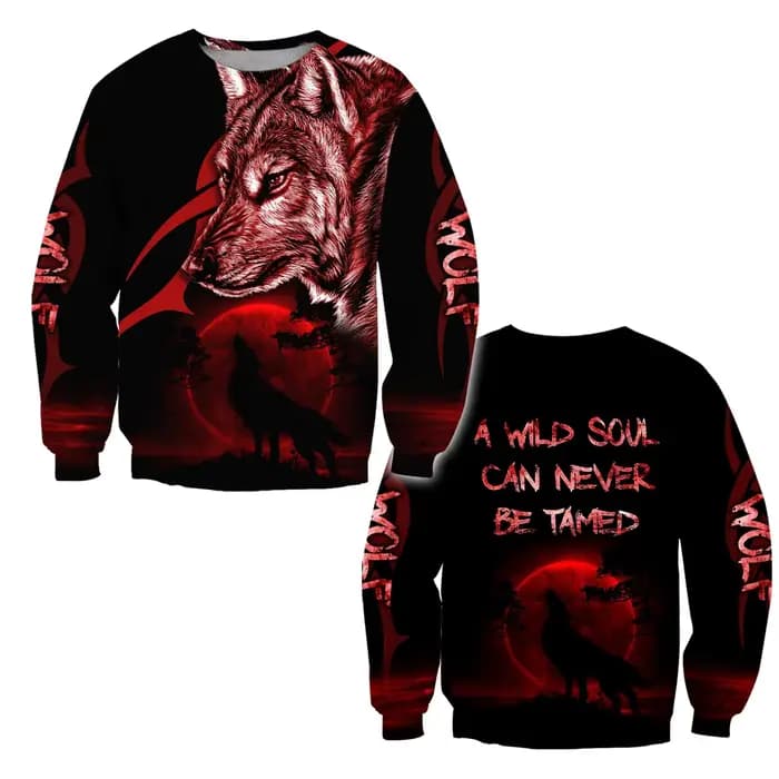 Wolf-a – sweat à capuche unisexe pour homme