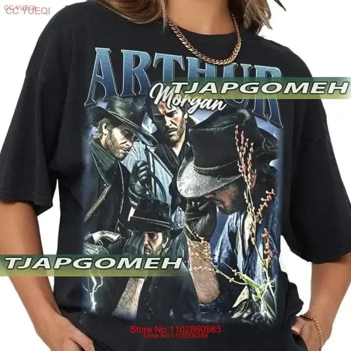 Arthur Morgan Vintage t-shirt pour femme et homme lavé décontracté étiré élégant homme légèrement doux graphique vintage lavé