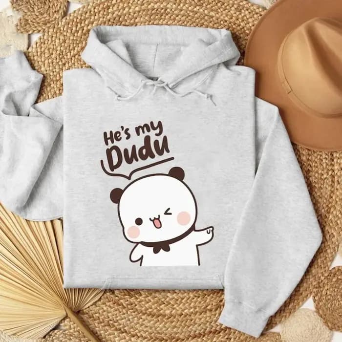 Bubu Dudu Bear Couple sweats à capuche assortis pour elle et lui tenue pull col rond manches longues mode doux