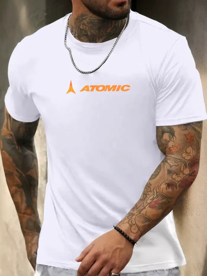 T-Shirt col rond en coton doux au toucher pour hommes