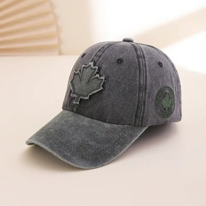 Casquette de baseball brodée multicolore avec feuille d'érable
