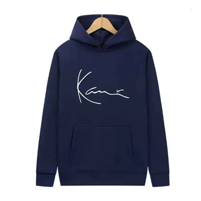 Hommes bleu blanc tendances de la mode sweat à capuche imprimé décontracté Streetwear sport Jogging