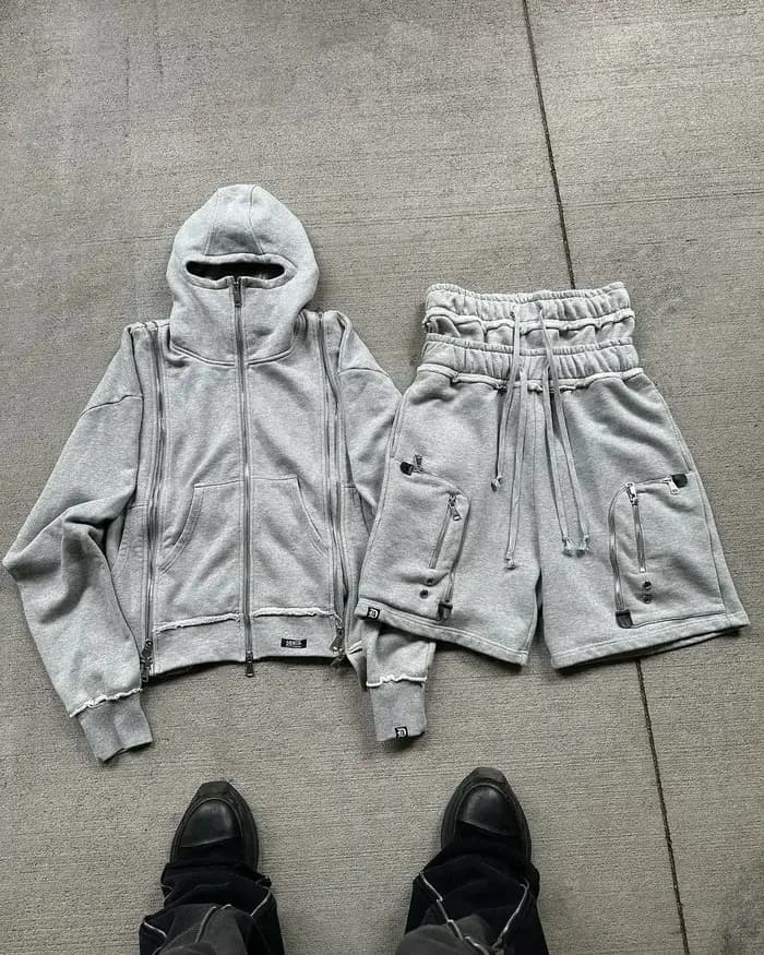 Ensemble de sweat à capuche et short pour homme