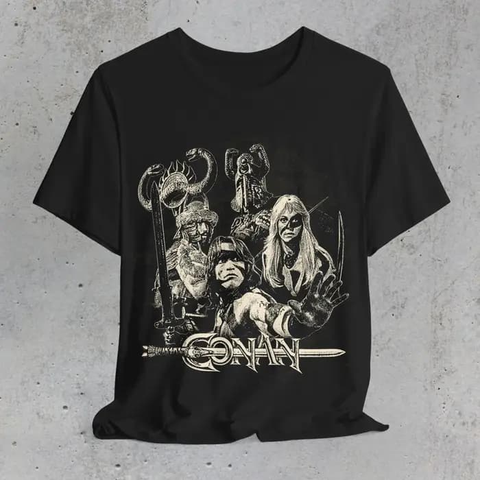 Conan The Barbarian Shirt T-shirt à manches courtes à motif imprimé pour hommes et femmes