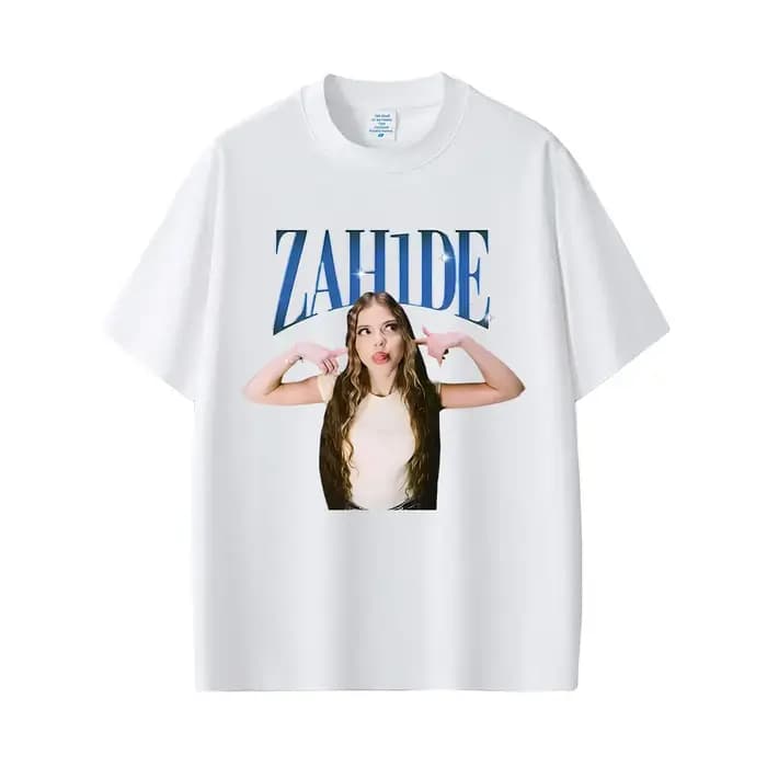 Chanteur Zahide imprimé graphique T-shirts hommes femmes mode décontracté coton à manches courtes