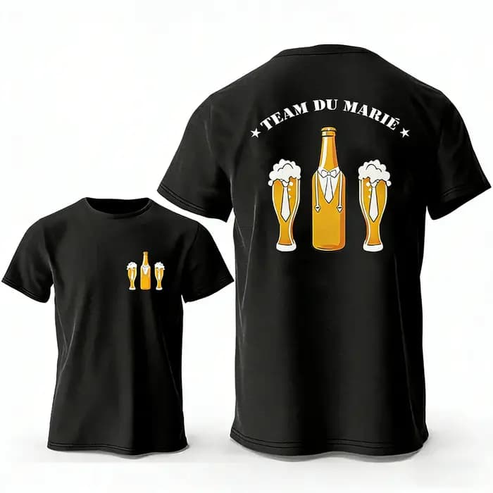 T-shirts graphiques pour hommes 2026 Équipe du Marié EVG TEAM ÉQUIPE DU MARIÉ pour enterrement de vi