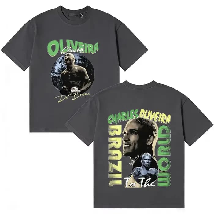 Charles Oliveira – T-shirt imprimé graphique pour hommes et femmes