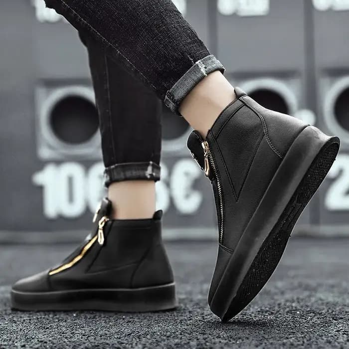Marque de mode hommes baskets hautes offre spéciale plate-forme blanche chaussures décontractées