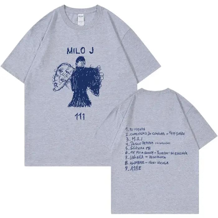 Rappeur Milo J Tour T-shirt 111 Album Merch T-Shirts hommes femmes mode Hip Hop manches courtes
