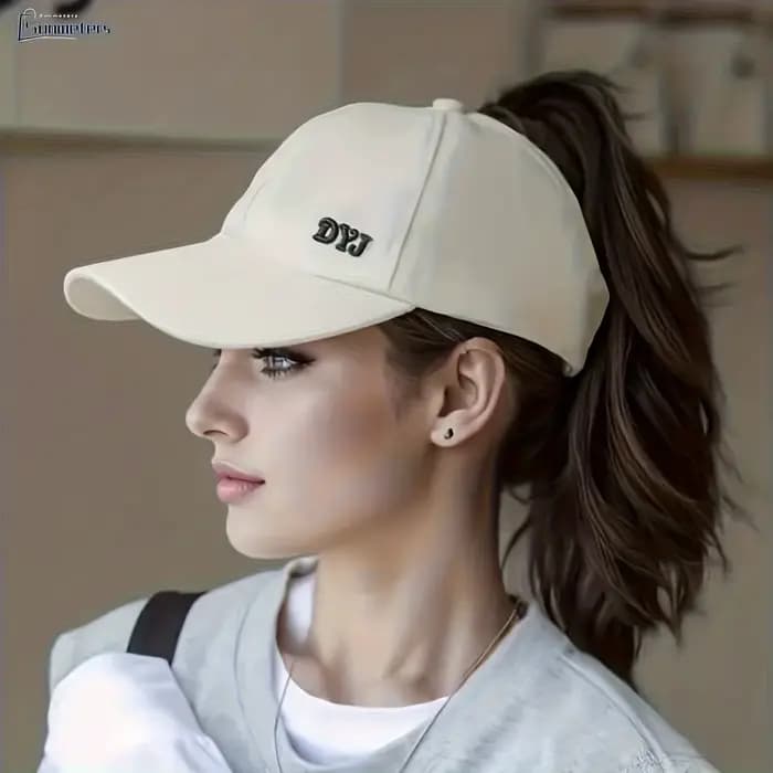 Casquette de baseball décontractée pour femme avec ouverture pour queue de cheval