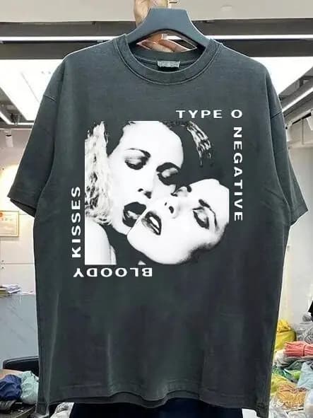 T-Shirt noir à manches courtes pour hommes et femmes, groupe de Rock négatif de Type O, rétro, à la