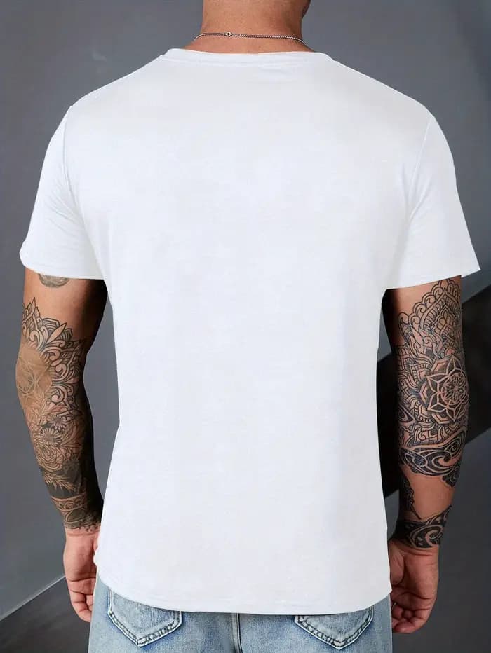T-shirt imprimé cerf et montagne pour hommes, divers motifs, t-shirt graphique confortable, vêtements d'extérieur d'été, vêtements pour hommes, Y