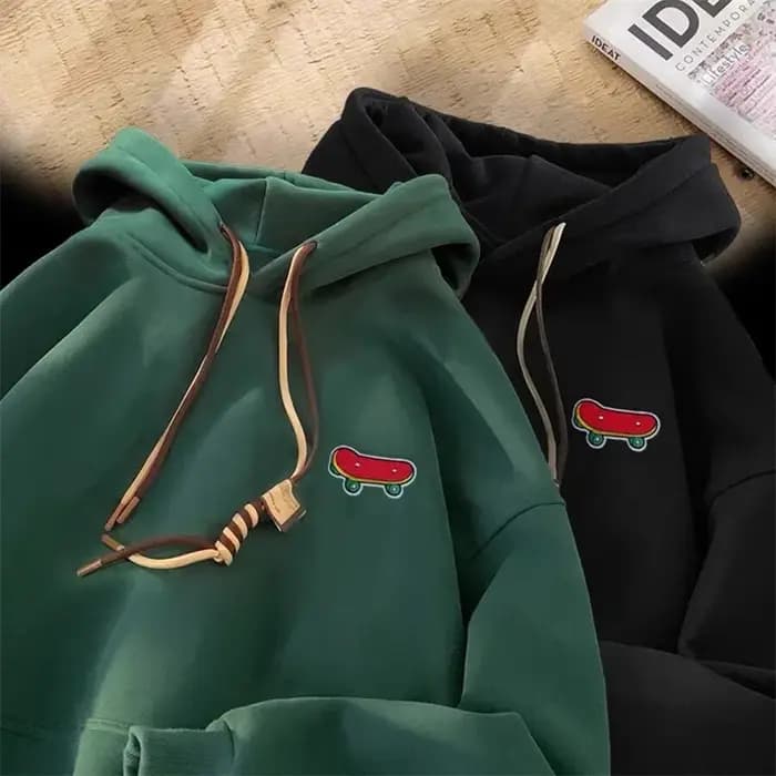 Sweat à capuche graphique Kawaii Skateboard pour homme