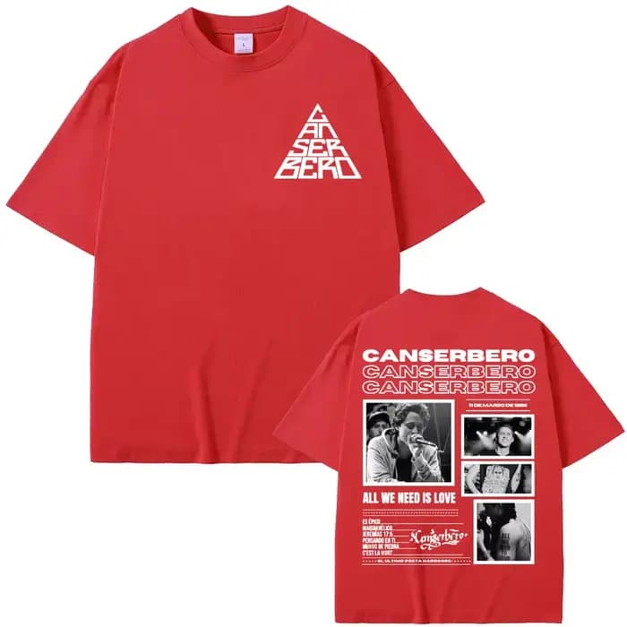 Canserbero tout ce dont nous avons besoin est amour Album 2025 Tour T-shirts hommes femmes Harajuku