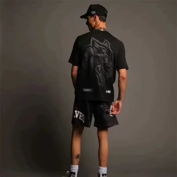 T-shirt de sport et de loisirs Wolf Head pour hommes et femmes