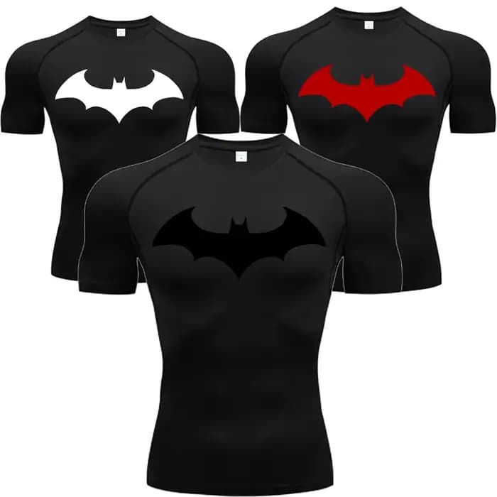 Chemises de Compression graphiques chauve-souris pour hommes