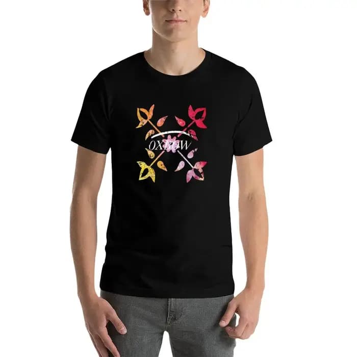 T-shirt Oxbow en coton noir uni pour homme