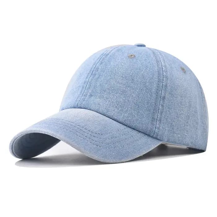 Casquette de baseball en denim délavé non structurée