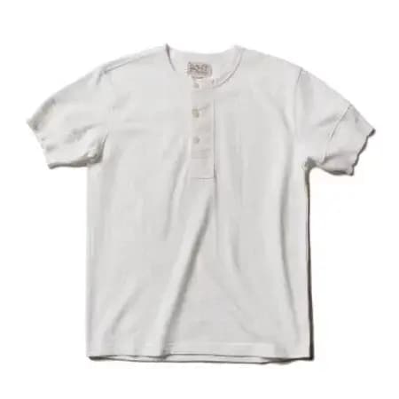 Bronson-T-Shirt Henley Vintage à Manches Courtes pour Homme, en Coton, Style Rétro