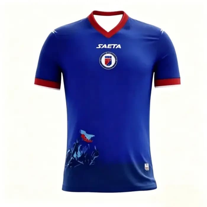 Maillot de football à manches courtes Haïti pour les fans