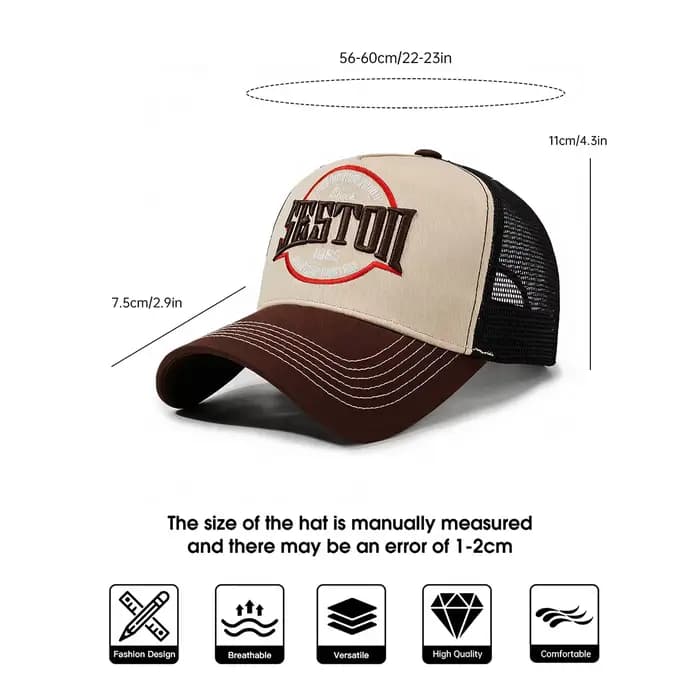 Casquette de baseball à large tour de tête pour hommes et femmes