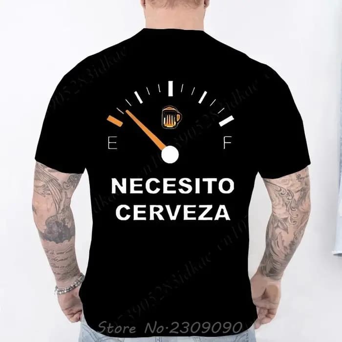NECESITO CERVEZA imprimer hommes T-shirt été boire de la bière