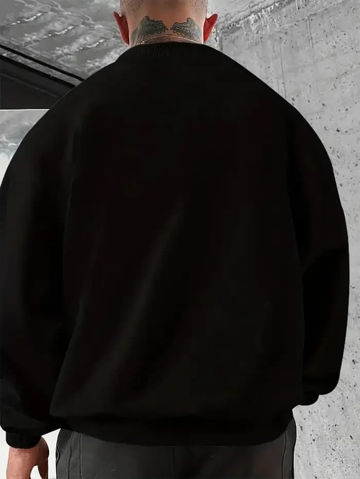 Le nouveau sweat à capuche à col rond pour hommes pour le printemps et l'automne 2025 présente une mode de rue et une impression de motifs numériques 3D doux