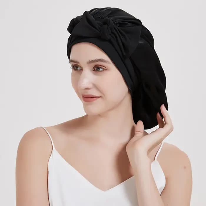 Bonnet de couchage en soie de mûrier 100% pour femmes