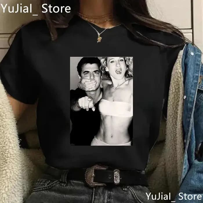 Style Vintage sexe et la ville imprimer Sexy T-Shirt femmes Streetwear femme
