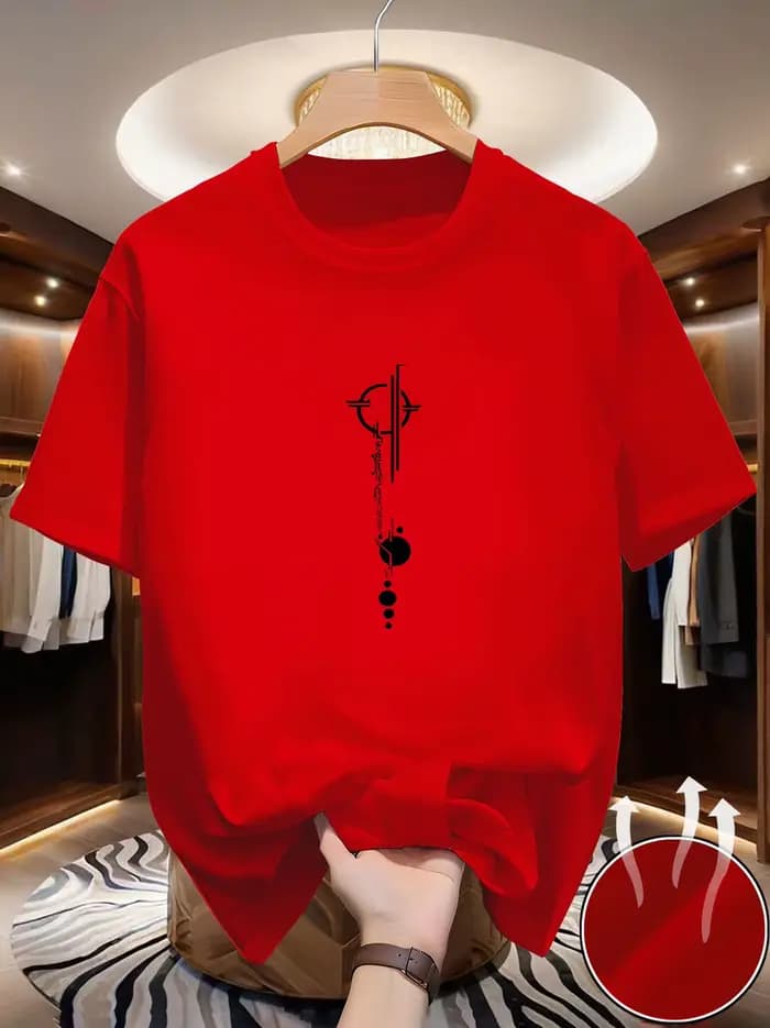 T-shirt pour homme à col rond et manches courtes