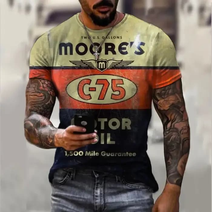 Nouveau T-shirt pour hommes Lemans motif de voiture