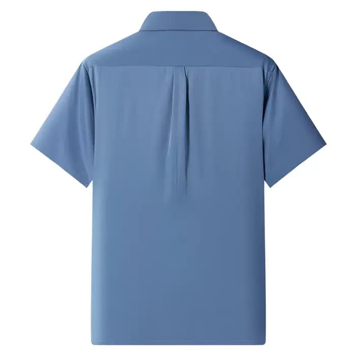 Nouveau Anti-rides hommes chemises manches courtes chemises habillées pour hommes coupe ajustée Cami