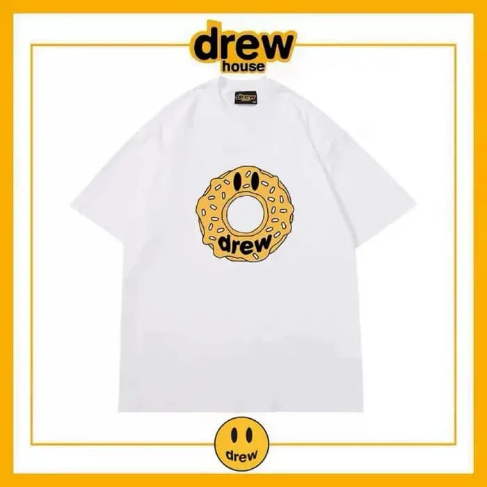 Drew House nouveaux vêtements pour hommes imprimé logo T-shirt hommes et femmes imprimé ample à manches courtes T-shirt Ropa hombre
