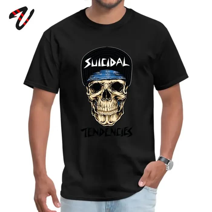SuIllutendances-T-shirt à manches normales Skull pour hommes