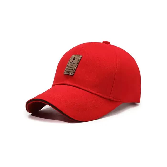 Casquette de baseball kaki avec étiquette en tissu vintage pour hommes