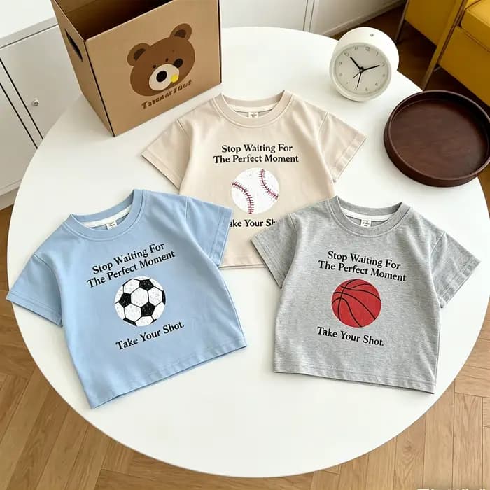 T-shirt imprimé basketball pour garçons