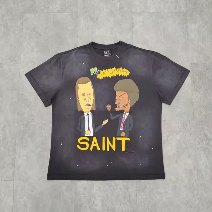 Yao mode Saint de Michael 25SS t-shirt décontracté hommes hauts vêtements surdimensionné Vintage amp