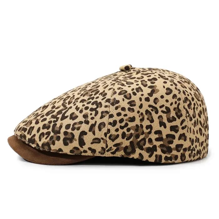 Casquette Newsboy imprimé léopard – Nouveau style pour le printemps et l'automne