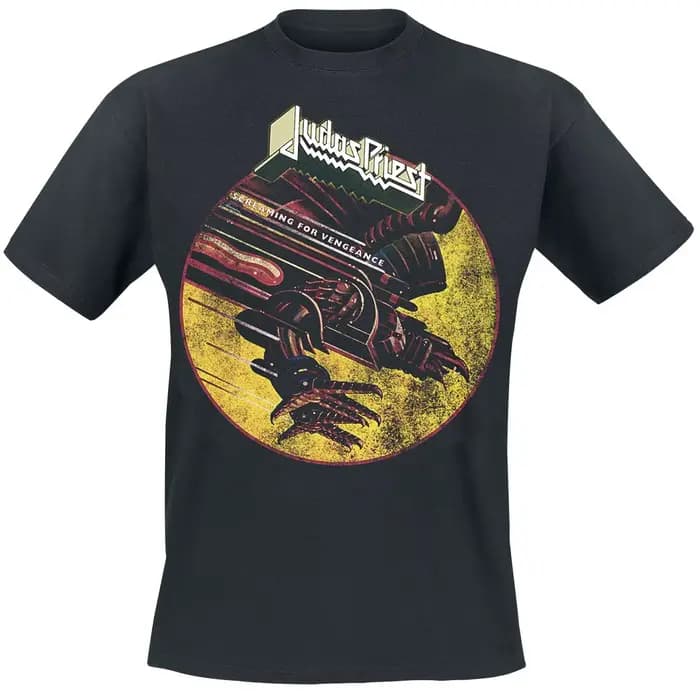 T-shirt imprimé Judas Priest Defenders of the Faith, un t-shirt décontracté adapté aux hommes et aux