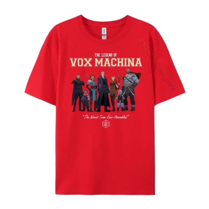 La légende du groupe Vox Machina avec t-shirts graphiques Varsity XS