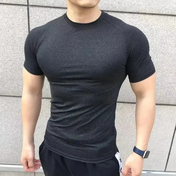 2024 nouveaux hommes d'été à manches courtes Fitness chemise en cours d'exécution Sport gymnase Compression t-shirt entraînement décontracté élastique Force hauts vêtements