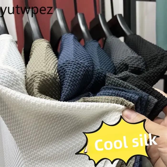 T-shirt respirant haut de gamme en soie glacée pour homme