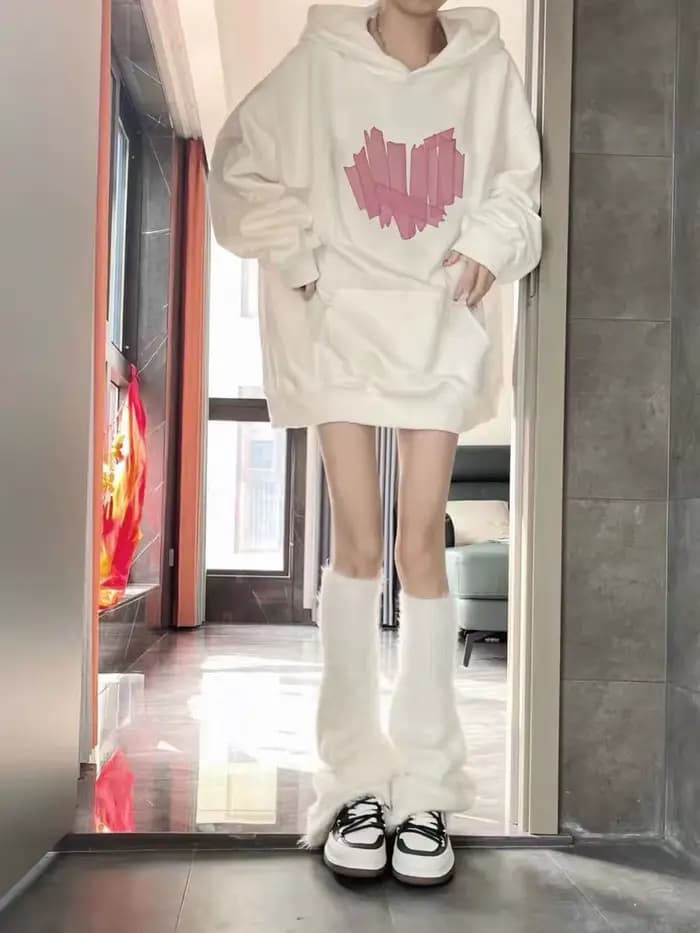 Sweat à capuche mignon vêtements pour femmes Sherpa lettrage abstrait