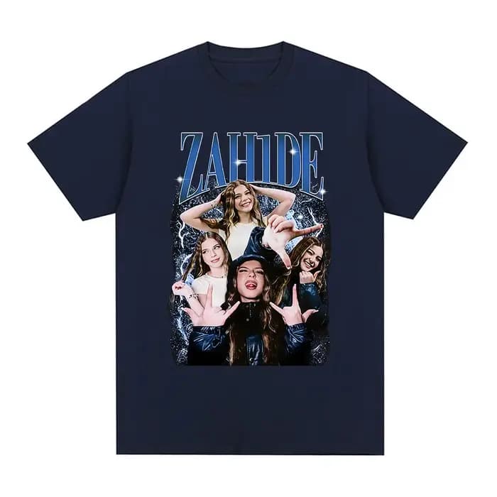 Zahide Merch T-shirt imprimé graphique hommes femmes mode Hip Hop T-shirts coton décontracté surdimensionné à manches